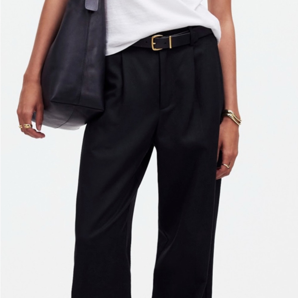 Madewell NWT women’s slouchy straight pants size 8 in black